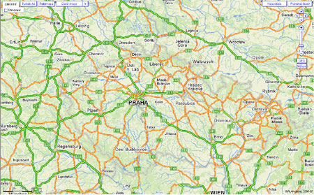 Интерактивная карта Чехии