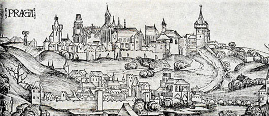 Самый старинный вид на Град. Из хроники Шеделя. 1493 год