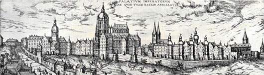 Пражский Град в 1595 году. Из произведений Civitates Orbis Terrarum